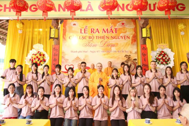 CHÙA CỔ MỸ Á TỔ CHỨC LỄ RA MẮT CÂU LẠC BỘ THIỆN NGUYỆN TÂM LAM